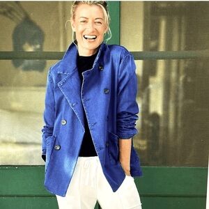 Frank & Eileen Belfast English Peacoat in 1977 Medium Wash size xs